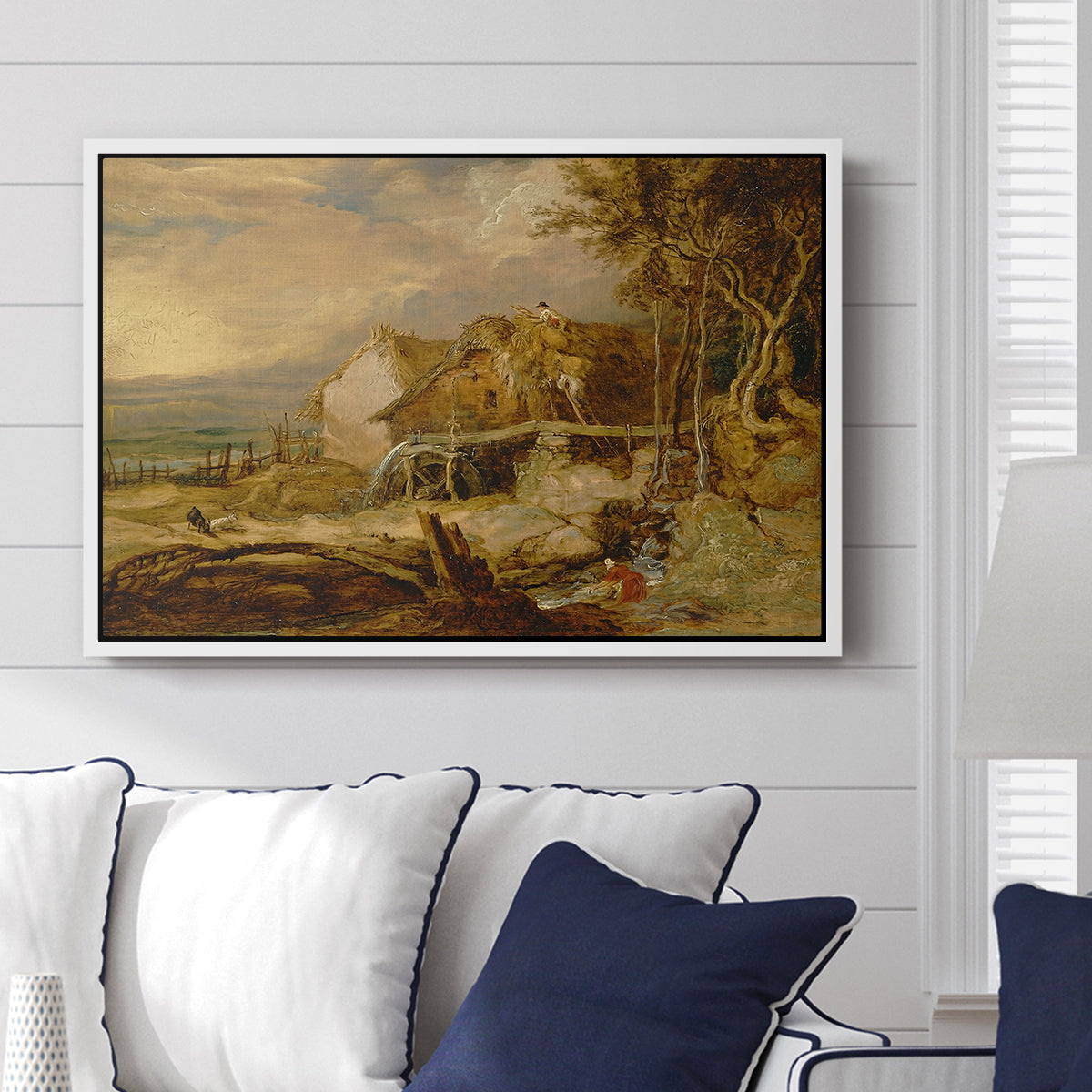 An Overshot Mill, c. 1802-1807 - Floater Framed Canvas Print