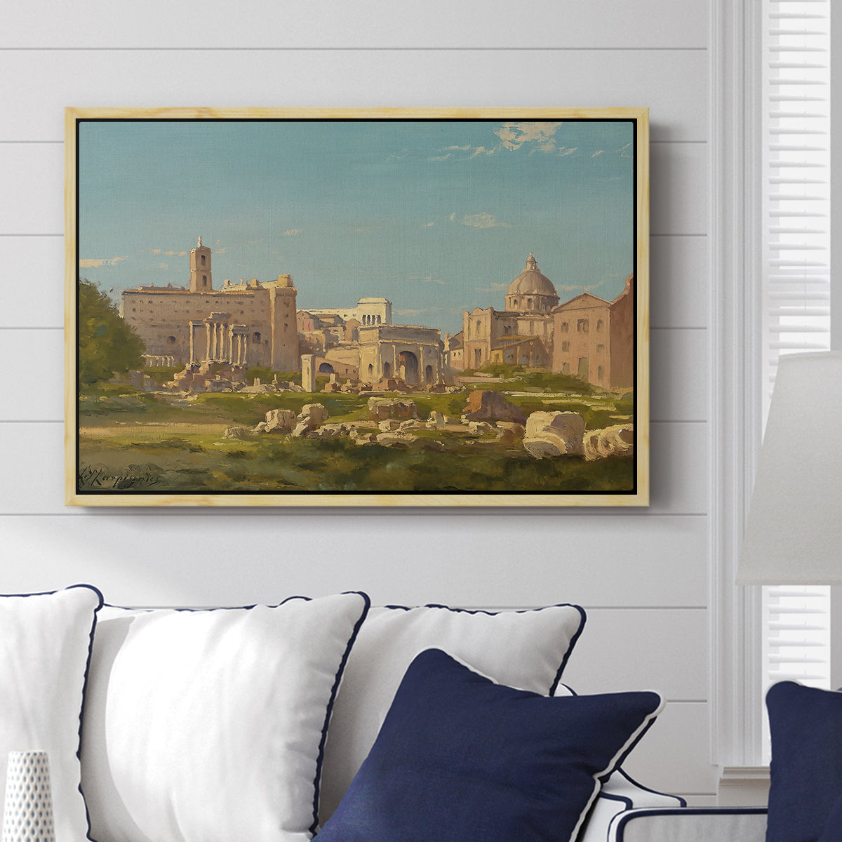 The Roman Forum, c. 1860 - Floater Framed Canvas Print