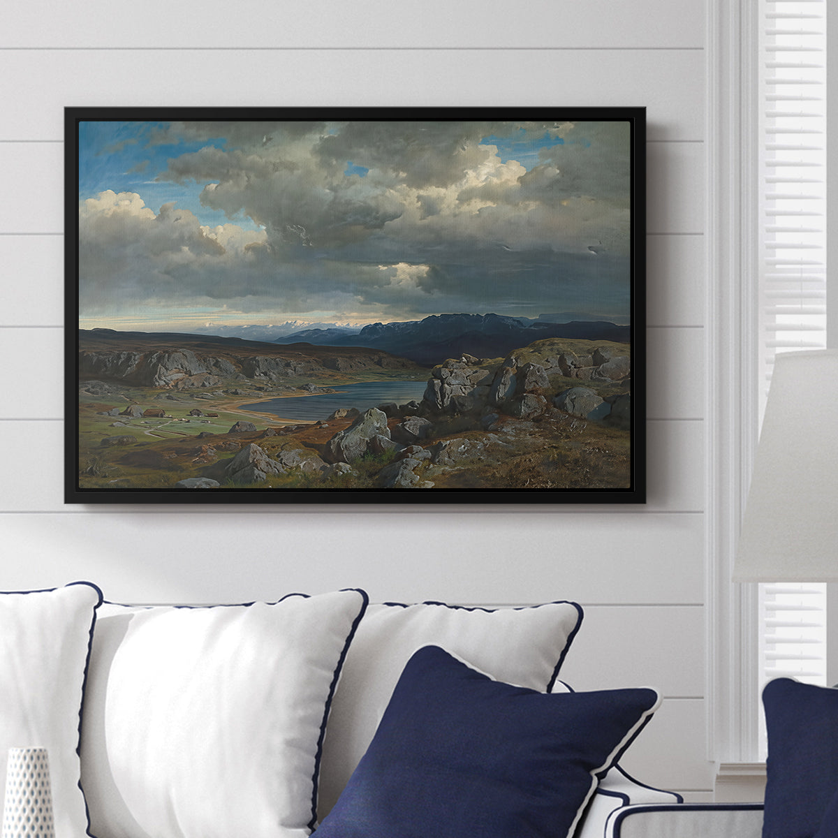 Norwegian Highlands, 1857 - Floater Framed Canvas Print