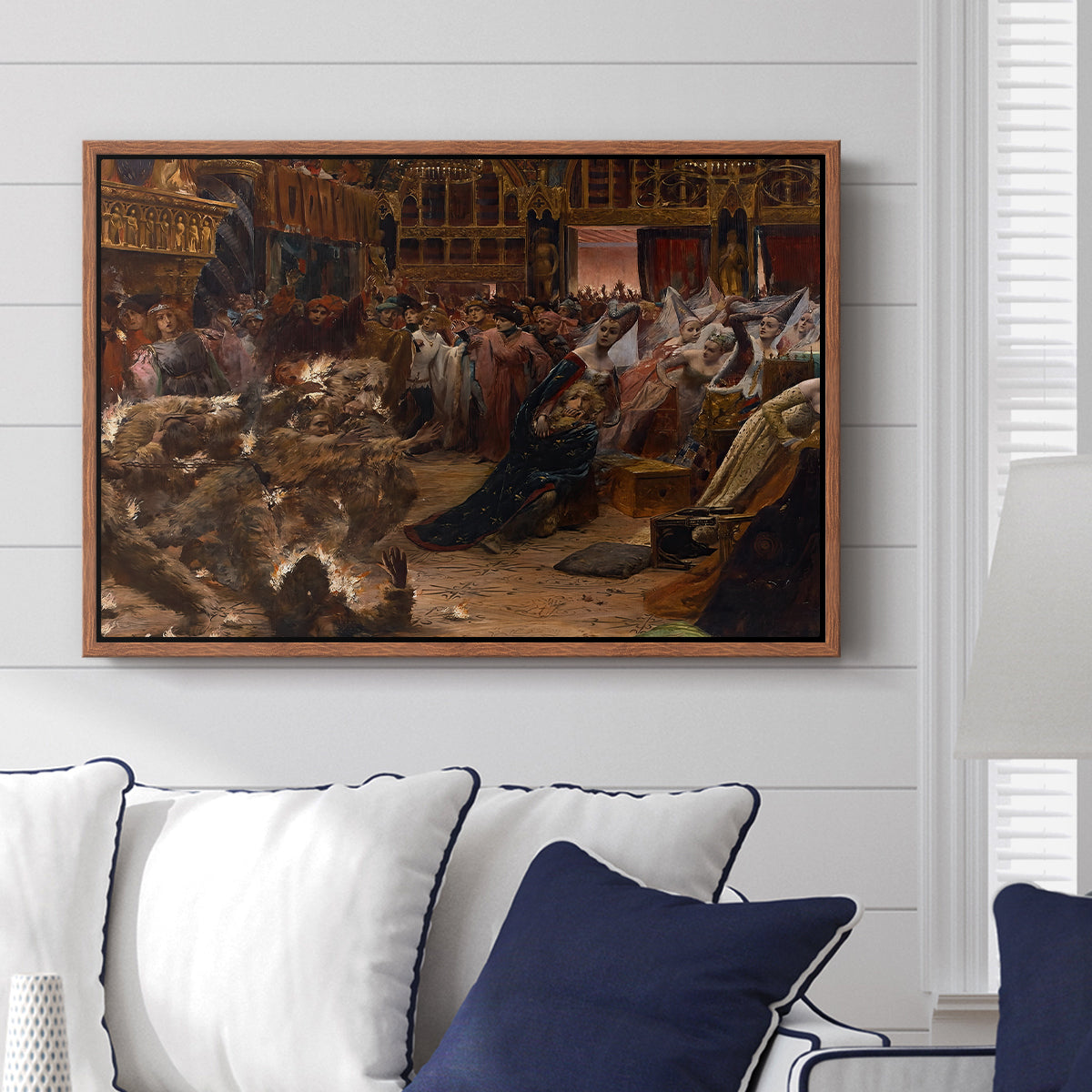Ball of the Burning Men, 1889 - Floater Framed Canvas Print