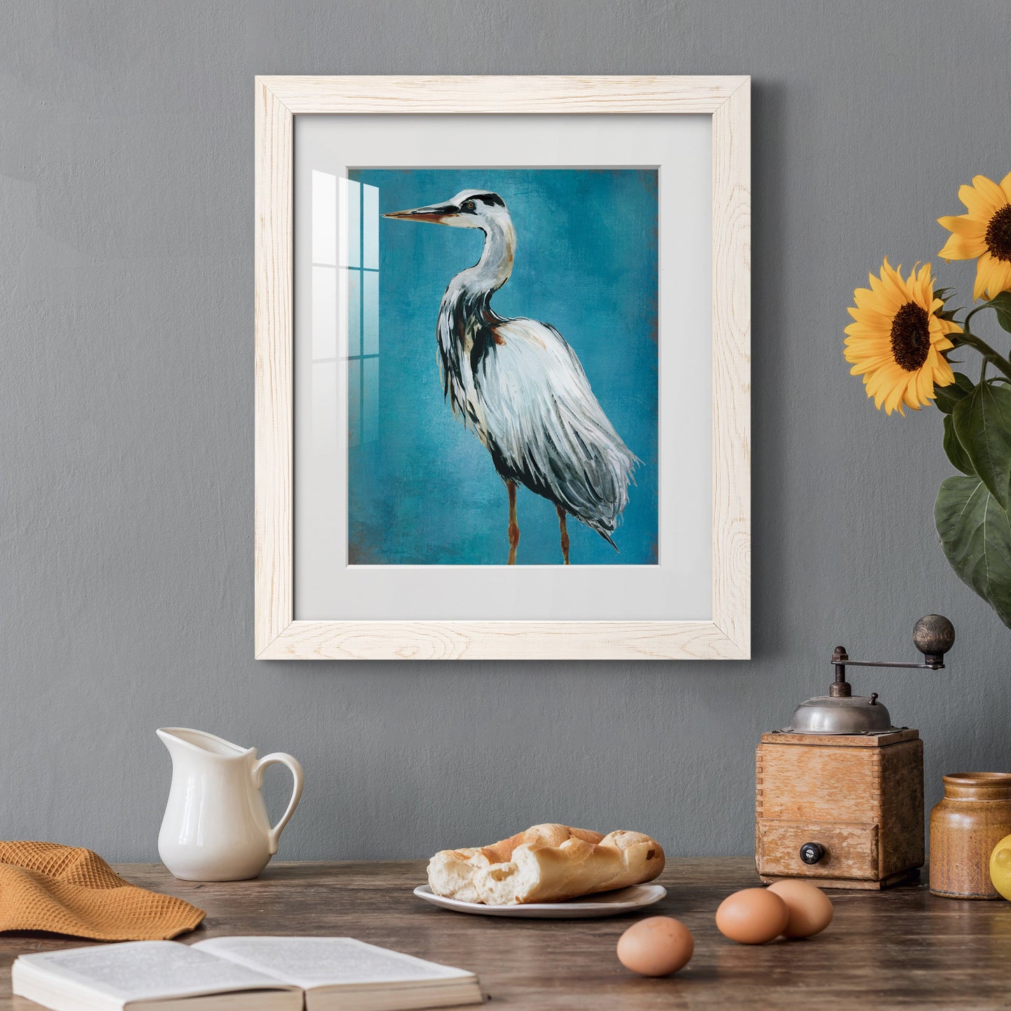 Great Blue Heron II - Barnwood Framed Art Print