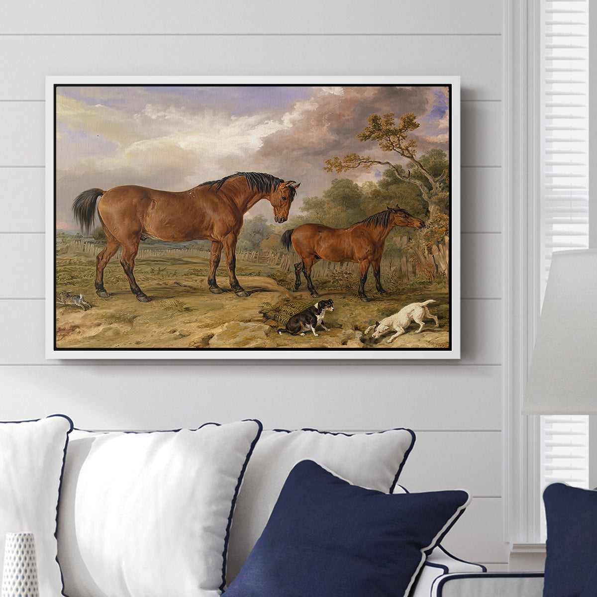 Portrait of Reformer, Blucher, Tory and Crib, Property of Rowland Alston, Esq., M.P., 1835 - Floater Framed Canvas Print