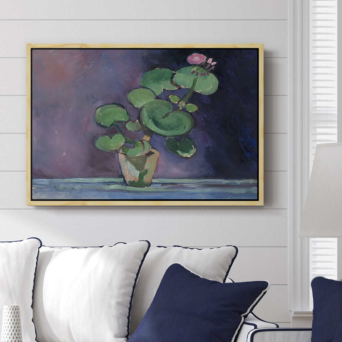 Geranium, 1909 - Floater Framed Canvas Print