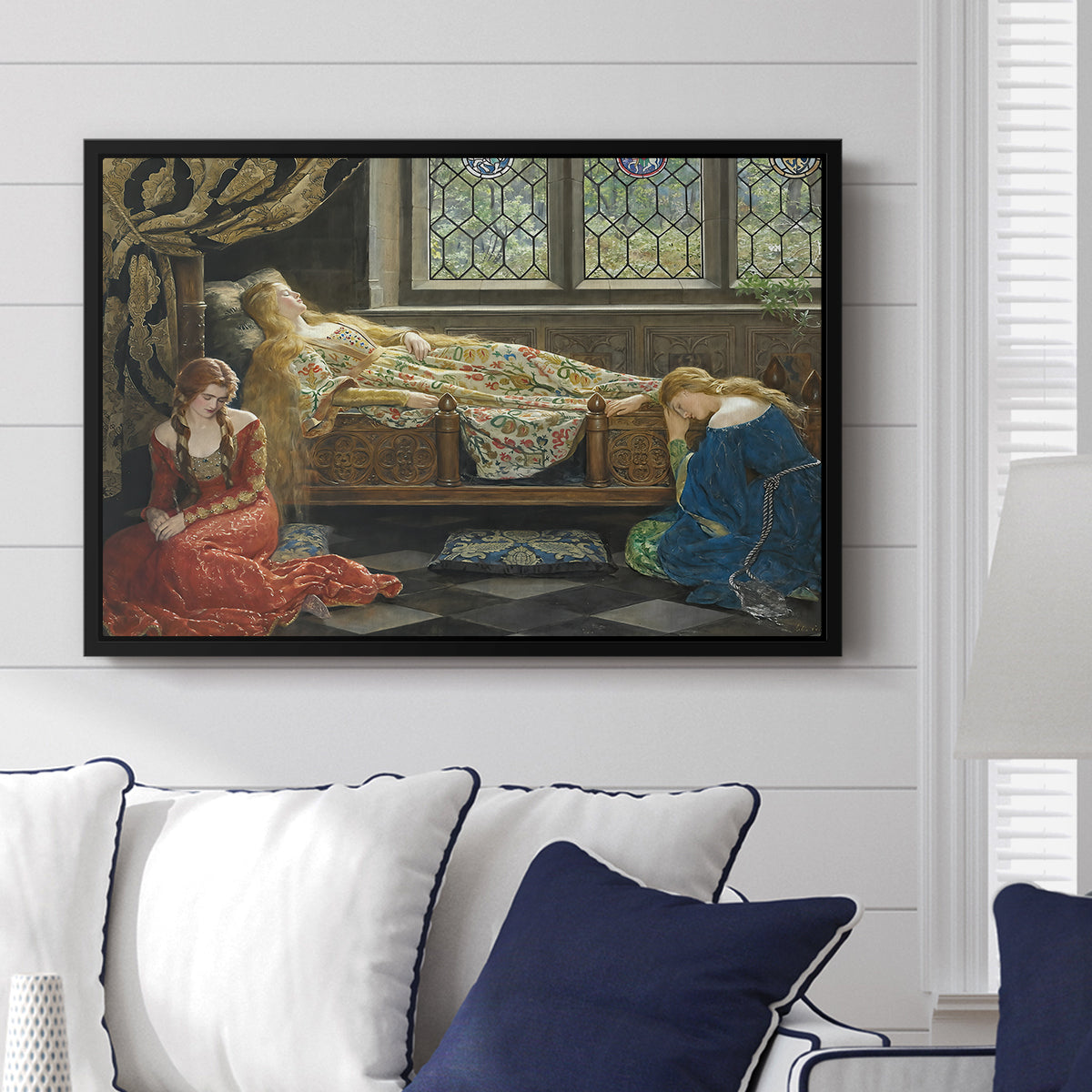 The Sleeping Beauty, 1921 - Floater Framed Canvas Print