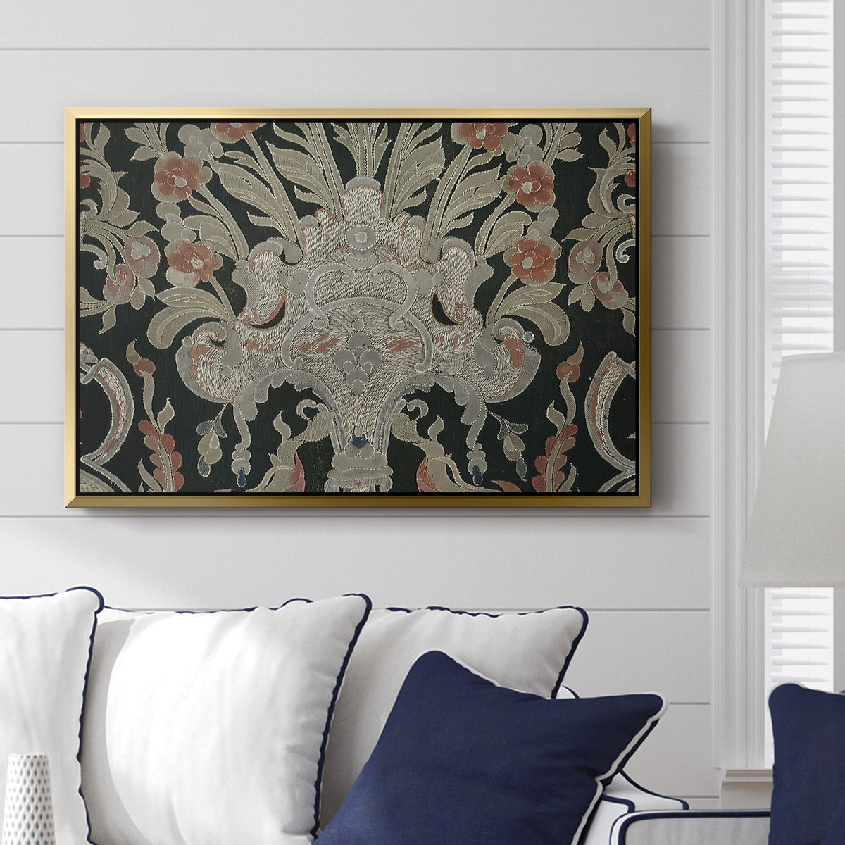 Hanging (Printed Textile), c. 18th Century - Floater Framed Canvas Print