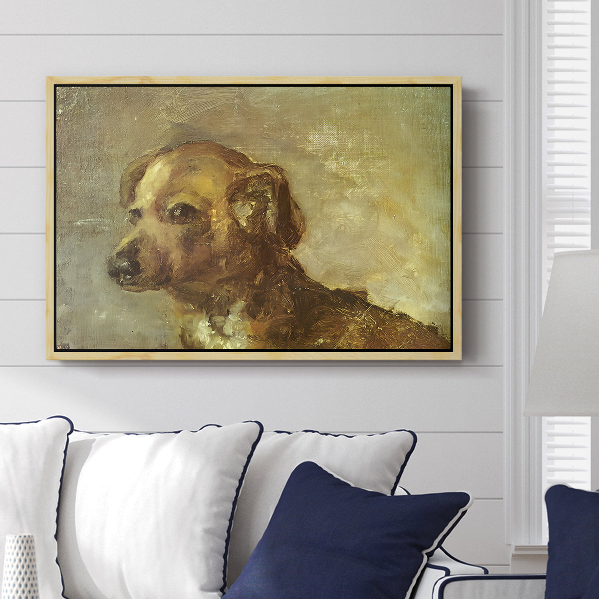 Cliper, the Artist's Dog, 1895 - Floater Framed Canvas Print