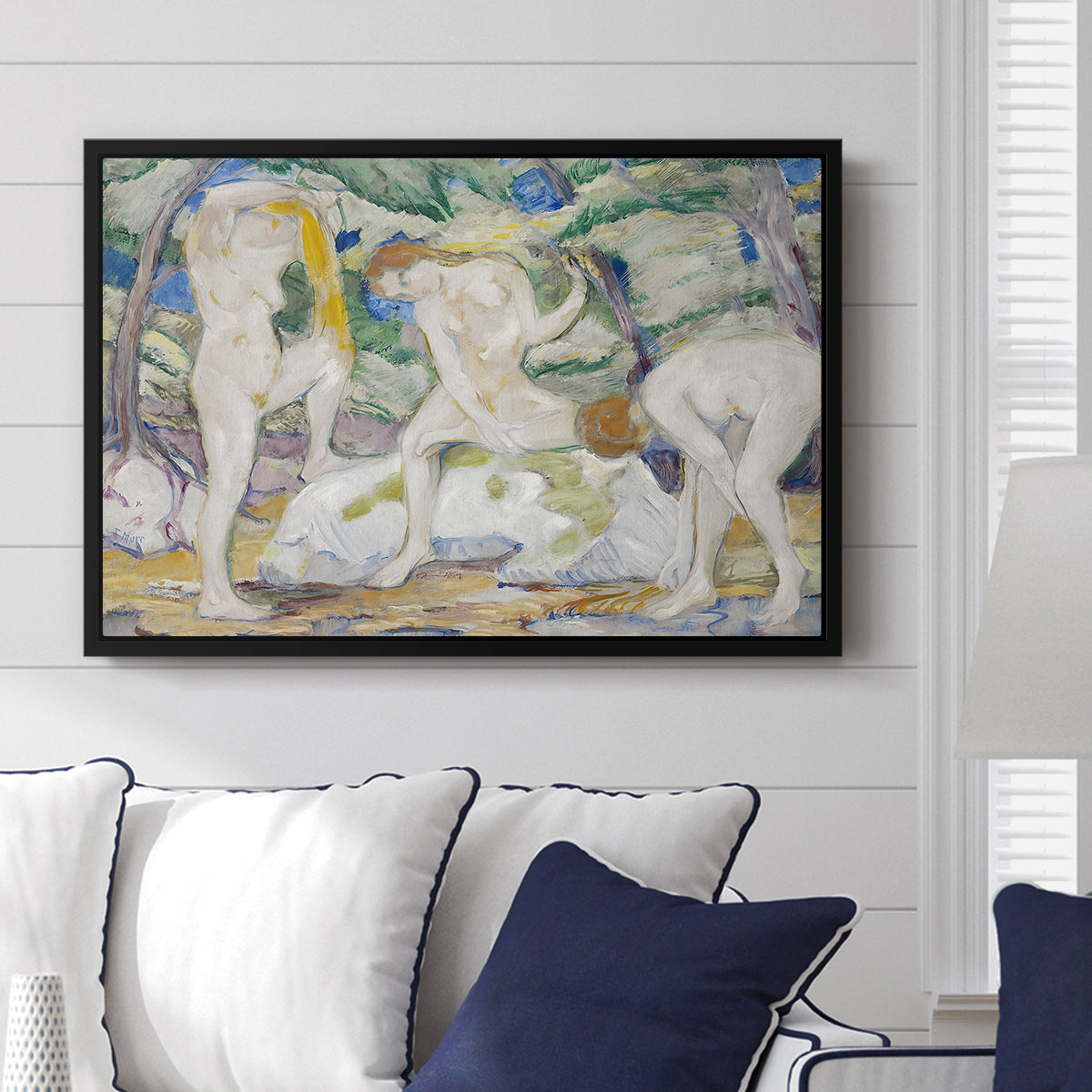 Bathing Women, 1910 - Floater Framed Canvas Print
