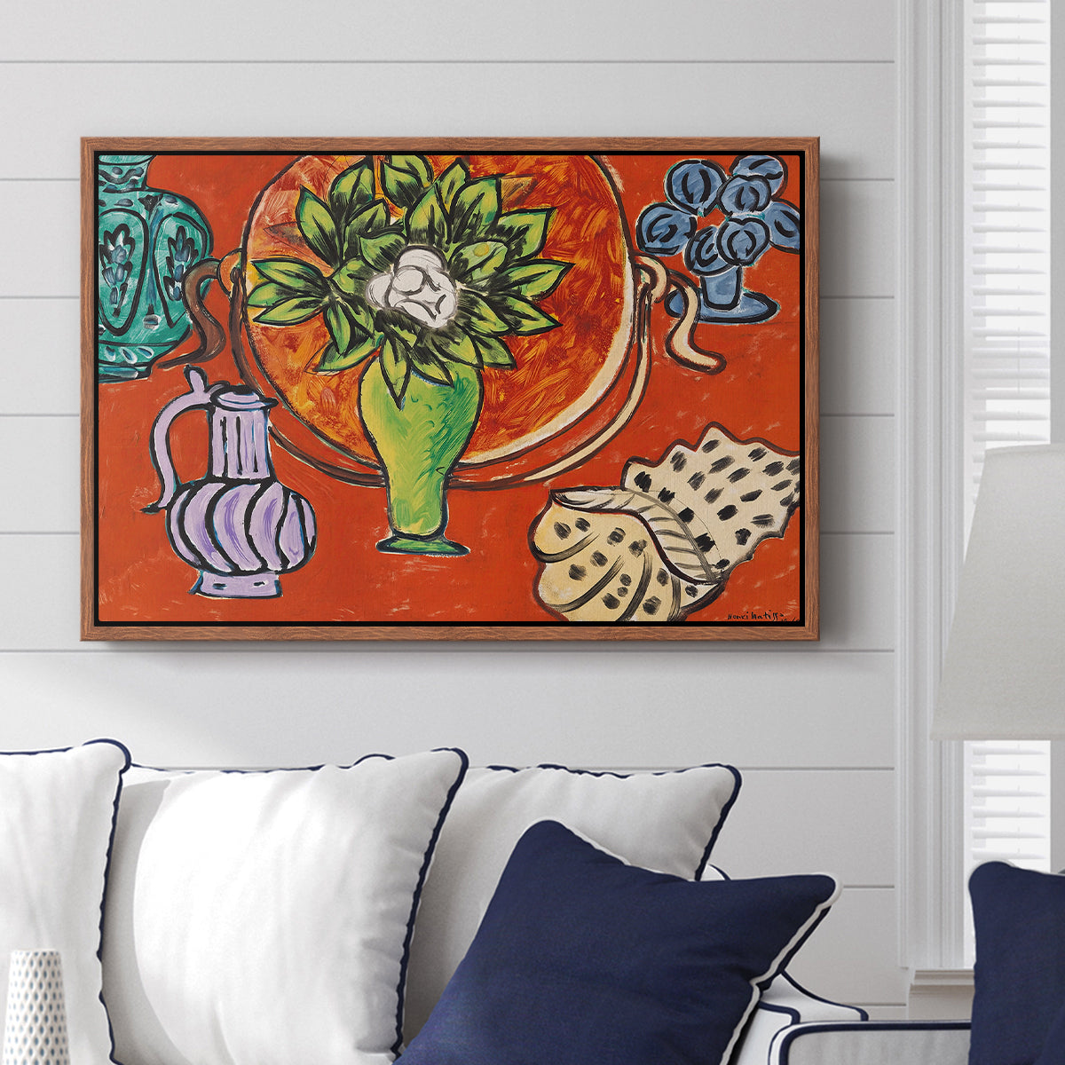 Still Life with a Magnolia (Nature morte au magnolia), 1941 - Floater Framed Canvas Print