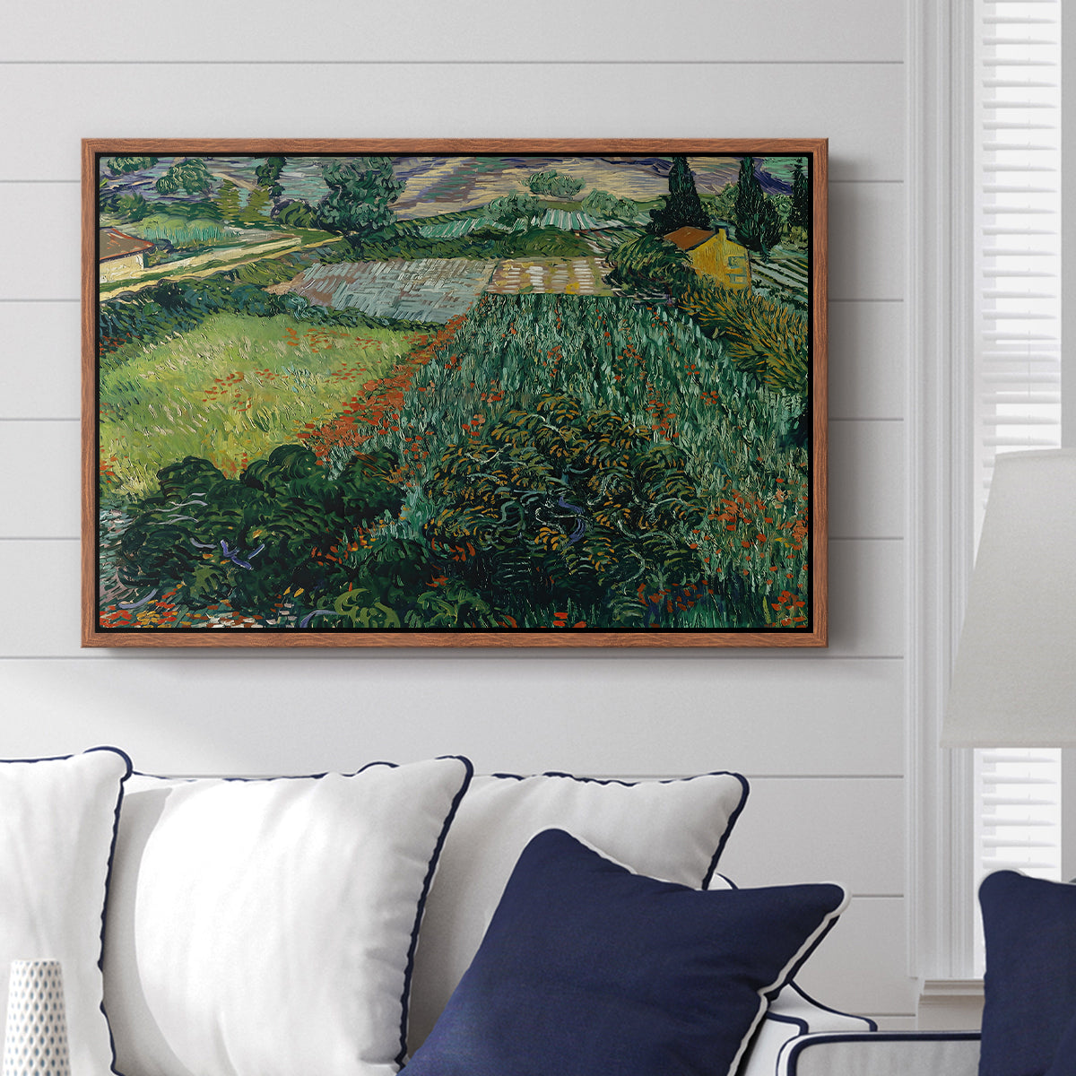 Field with Poppies, Saint-Rémy, 1889 - Floater Framed Canvas Print