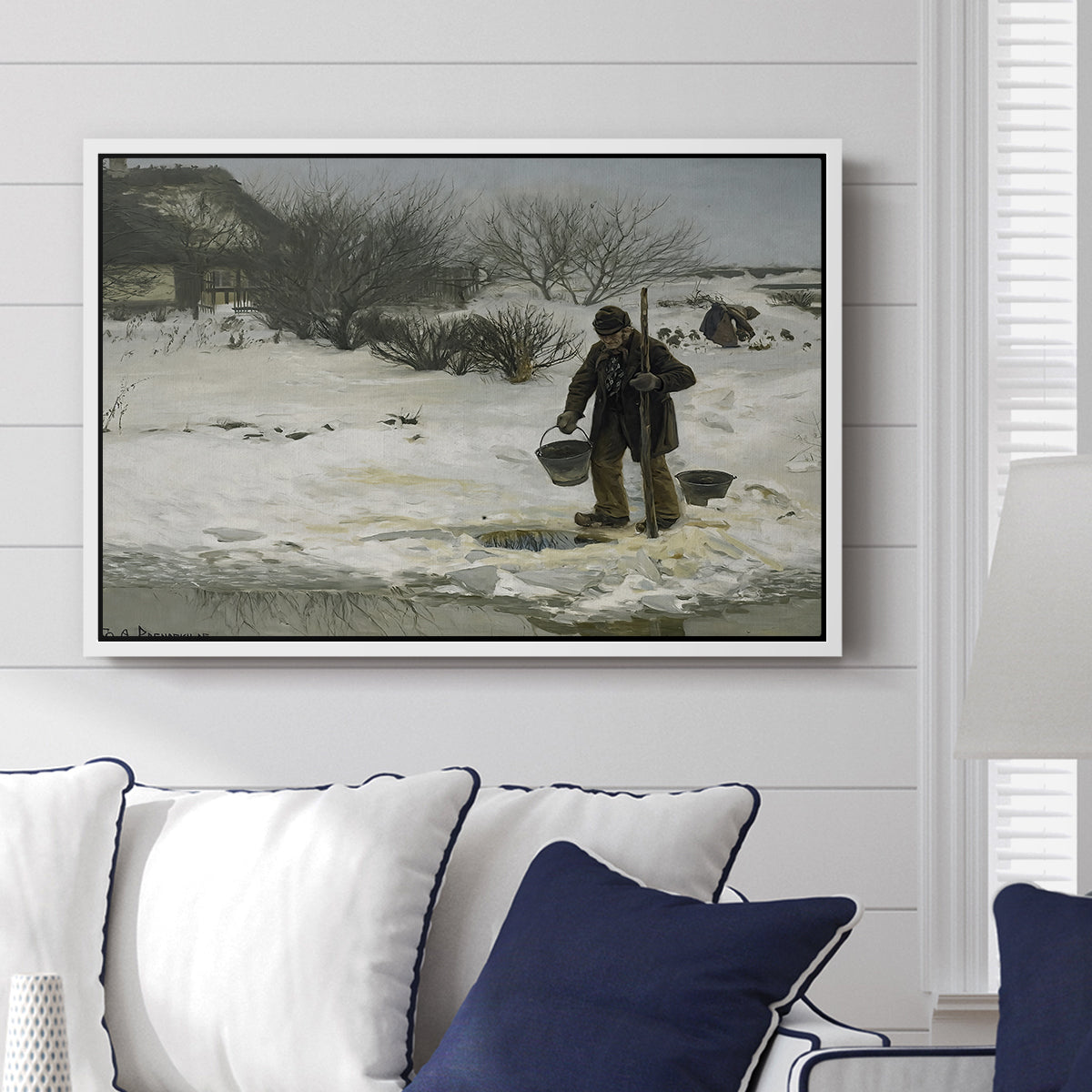 Tøsne, 1895 - Floater Framed Canvas Print