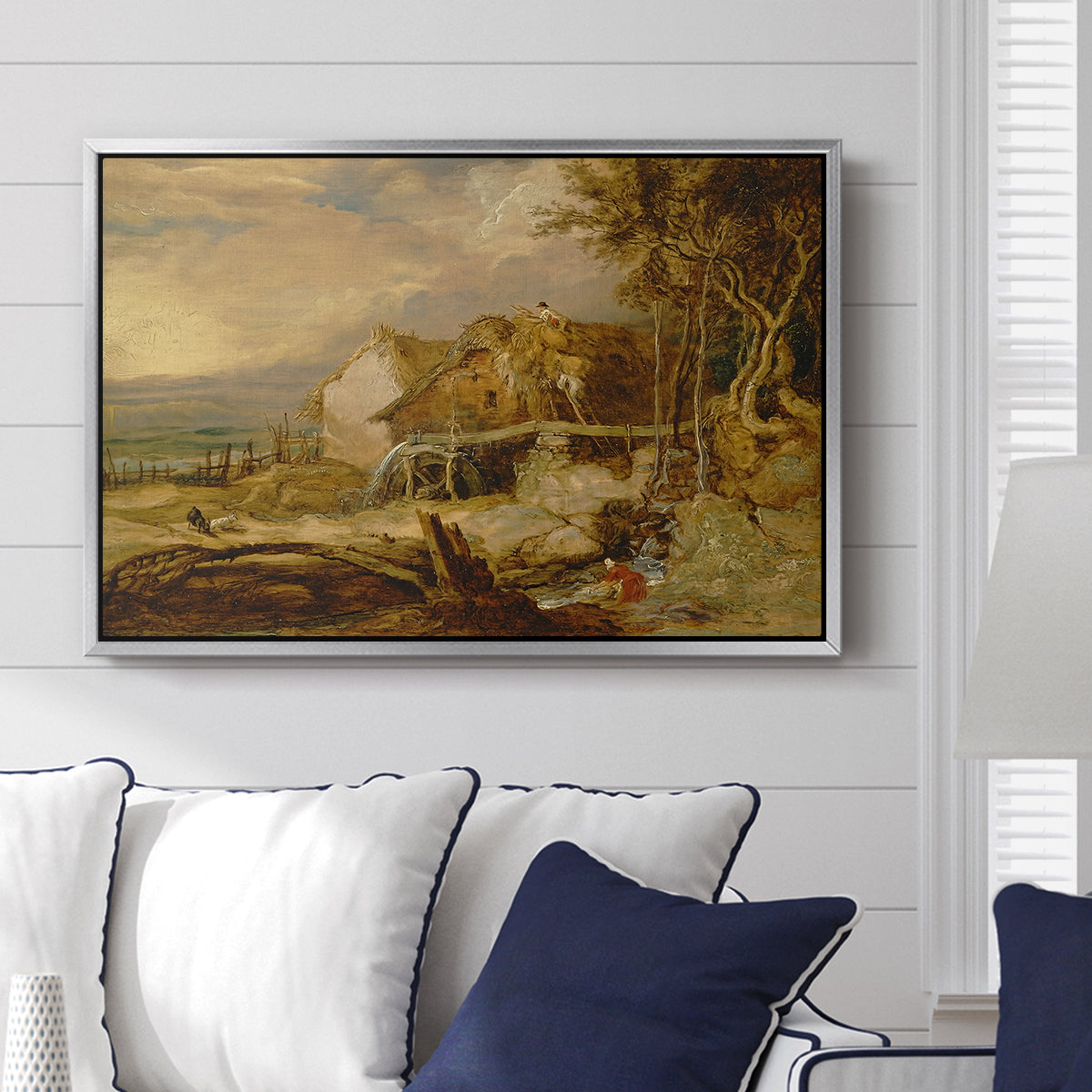 An Overshot Mill, c. 1802-1807 - Floater Framed Canvas Print