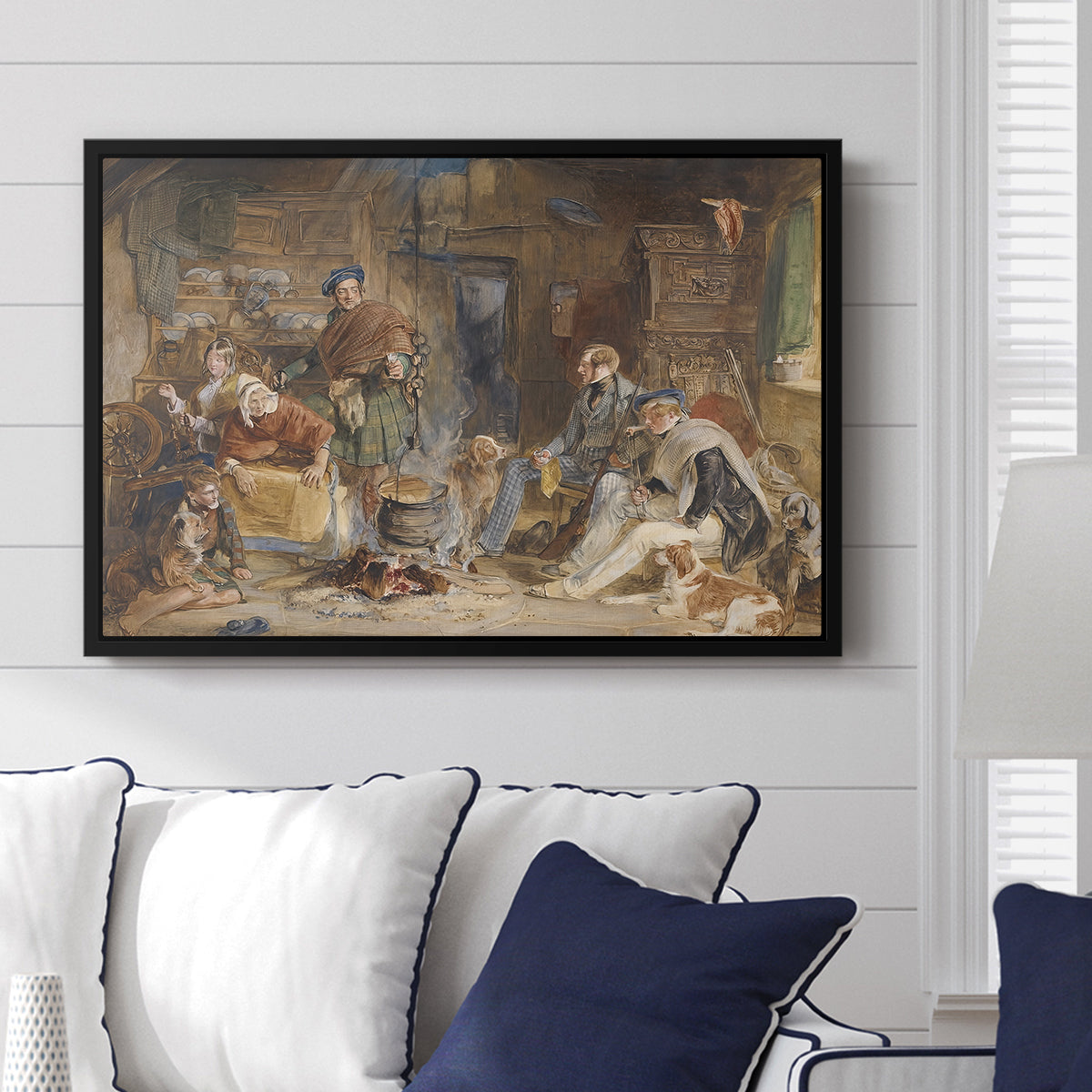 Highland Hospitality, 1832 - Floater Framed Canvas Print