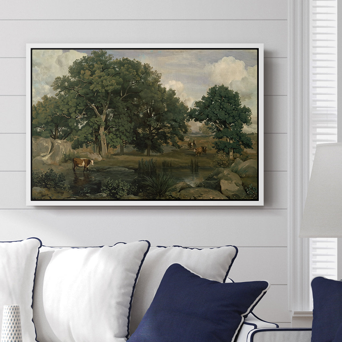 Forest of Fontainebleau, 1846 - Floater Framed Canvas Print