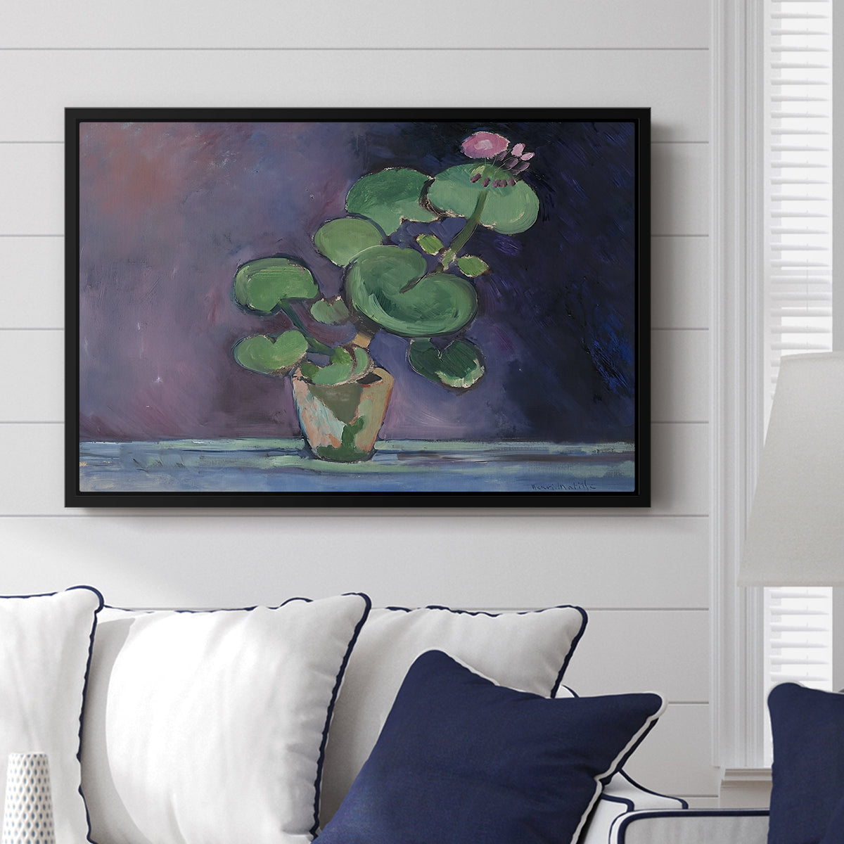 Geranium, 1909 - Floater Framed Canvas Print