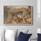 Figures and Animals in a Vineyard, c. 1829 - Floater Framed Canvas Print