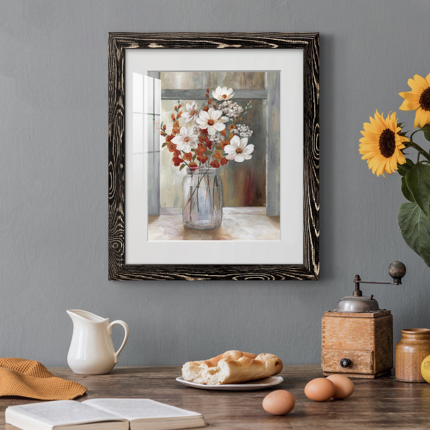 Autumn Spray - Barnwood Framed Art Print