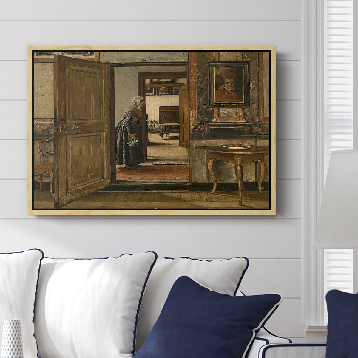 Interior of the Terninck Institution in Antwerp, 1884 - Floater Framed Canvas Print