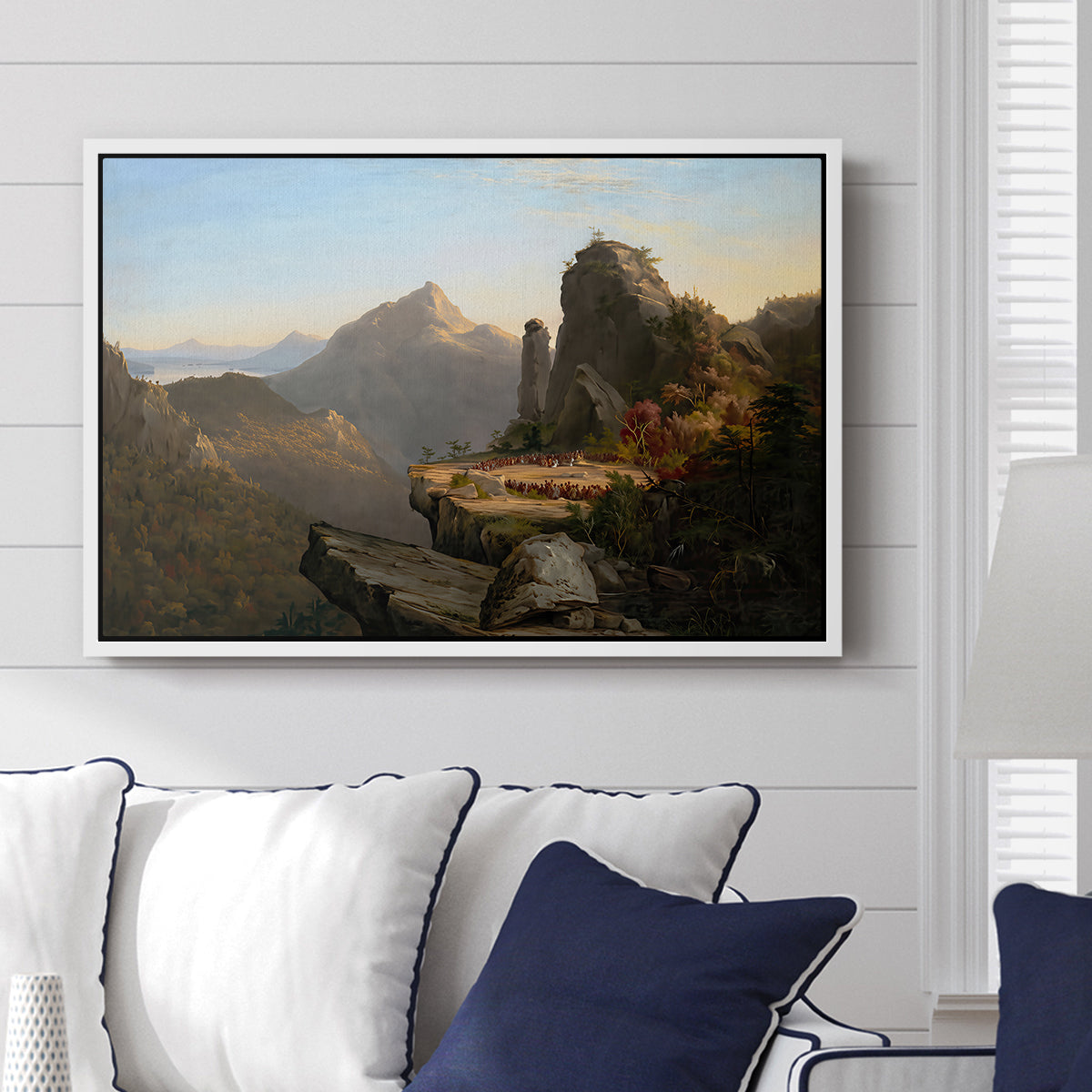 Scene from “The Last of the Mohicans”, 1827 - Floater Framed Canvas Print