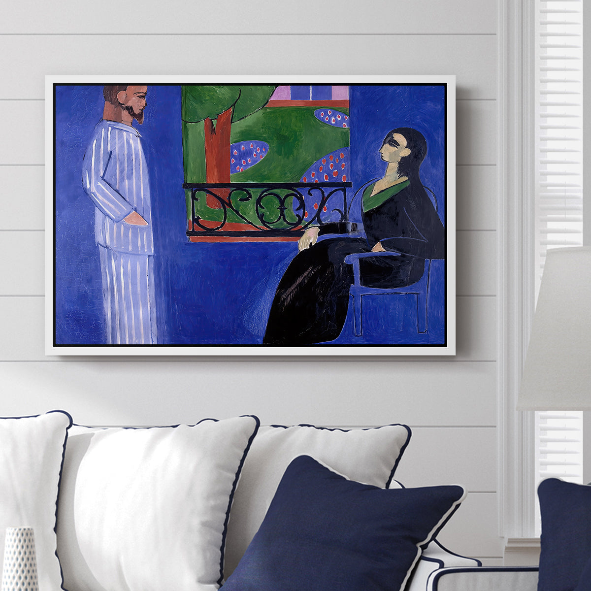 The Conversation, c. 1908-1912 - Floater Framed Canvas Print