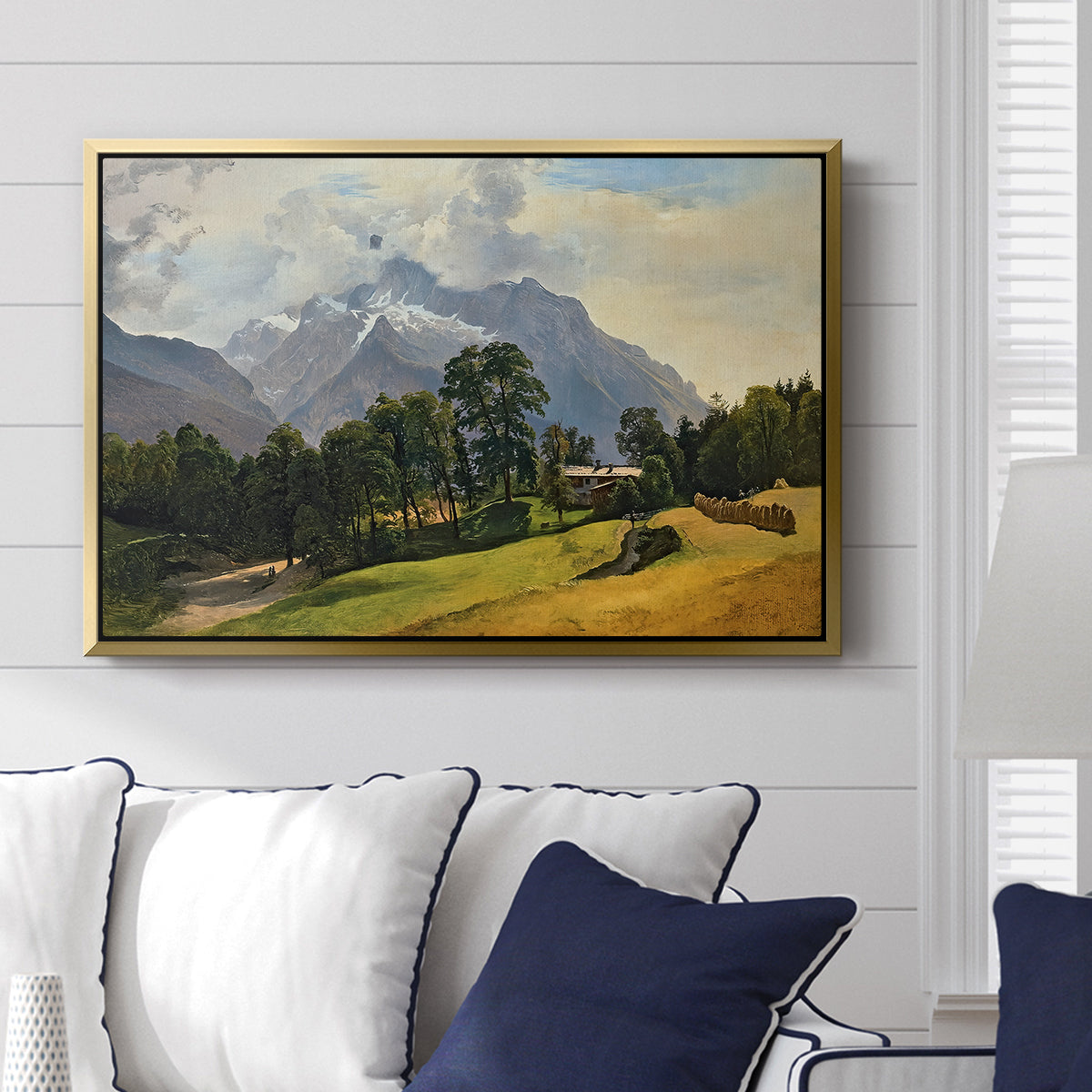 Mountains in Berchtesgaden - Floater Framed Canvas Print