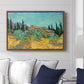 Wooden Sheds Among the Olive Trees and Cypresses, 1889 - Floater Framed Canvas Print