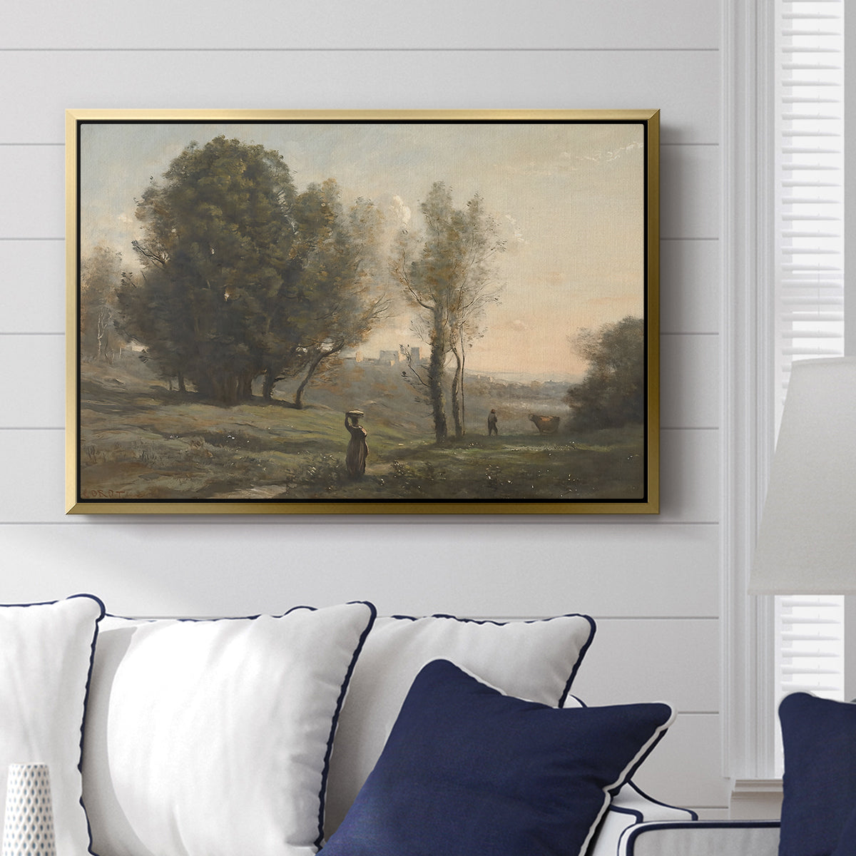 Landscape (Souvenir of les landes), c. 1872 - Floater Framed Canvas Print