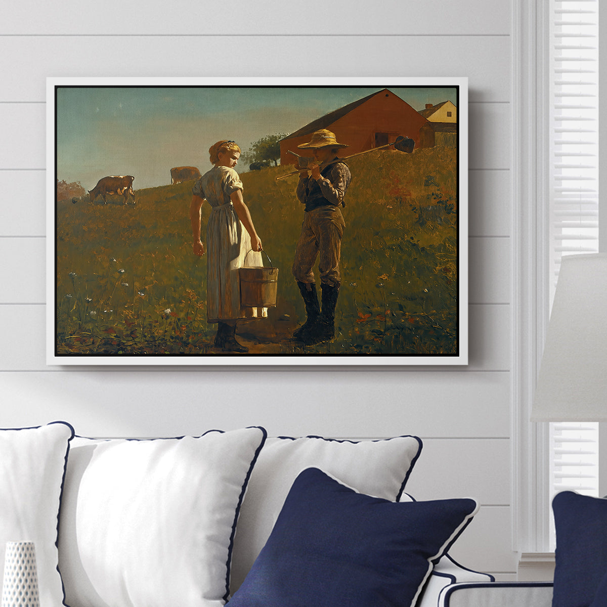 A Temperance Meeting, 1874 - Floater Framed Canvas Print