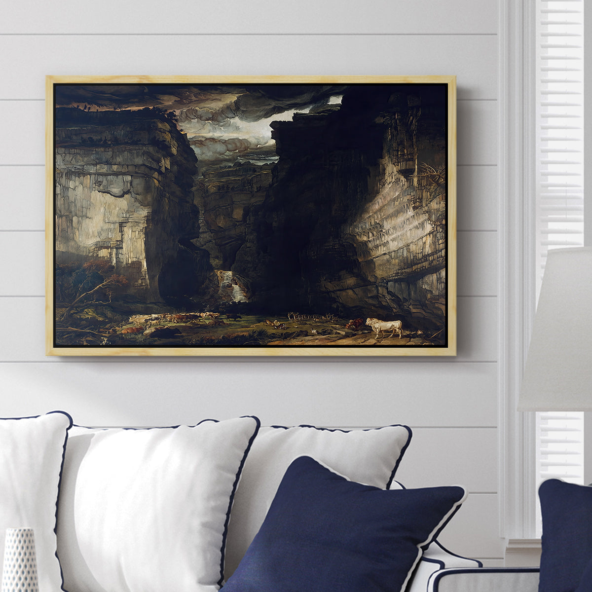 Gordale Scar, c. 1811-1813 - Floater Framed Canvas Print
