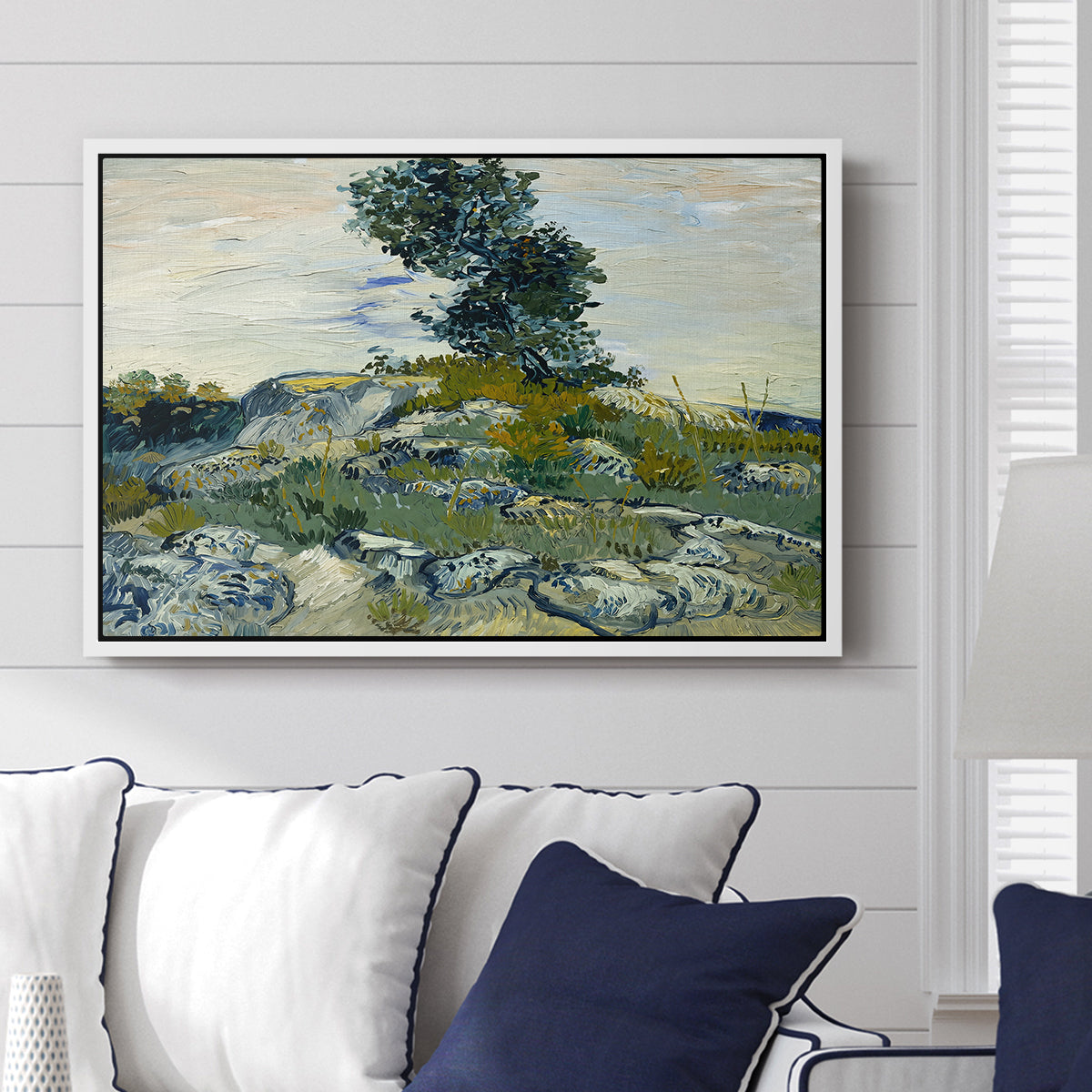 The Rocks, 1888 - Floater Framed Canvas Print