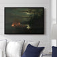 Spear Fishing on Lake Krøderen, 1851 - Floater Framed Canvas Print