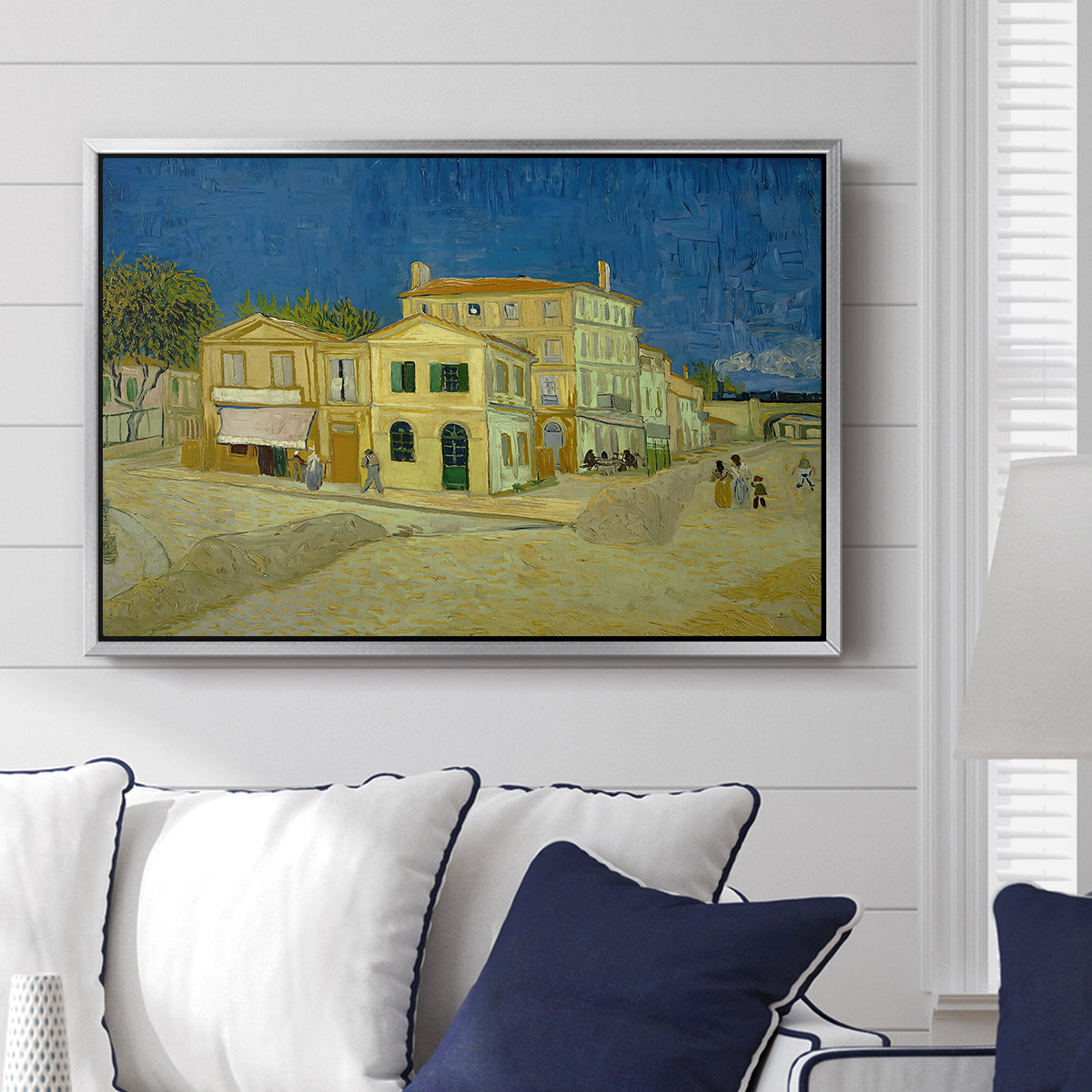 The Yellow House (The Street), 1888 - Floater Framed Canvas Print