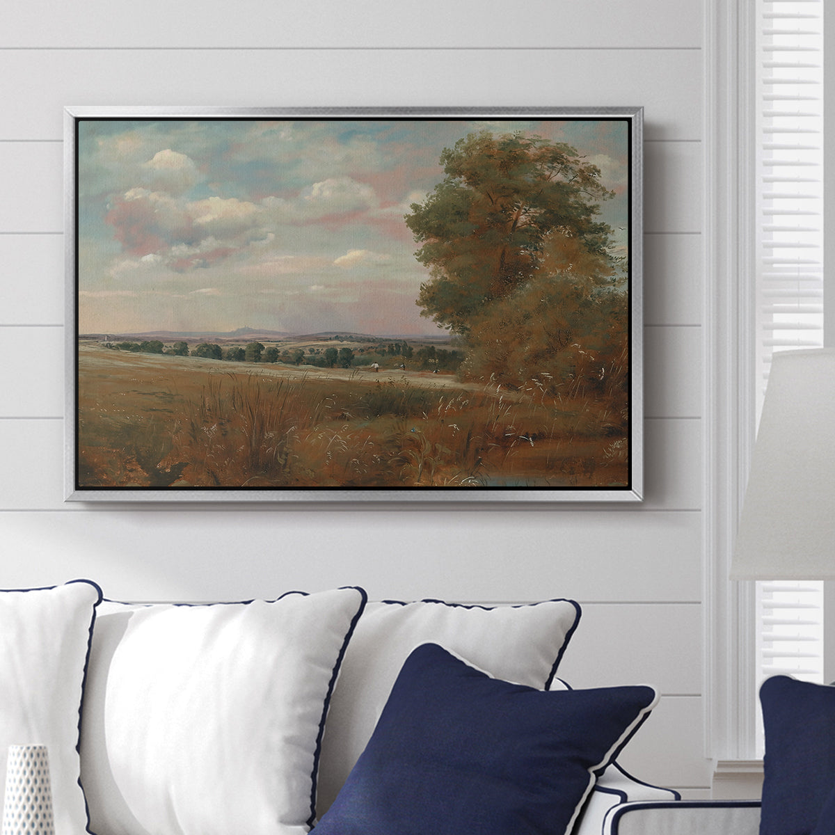 Landscape at Hampstead, with Harrow in the Distance, c. 1849-1855 - Floater Framed Canvas Print