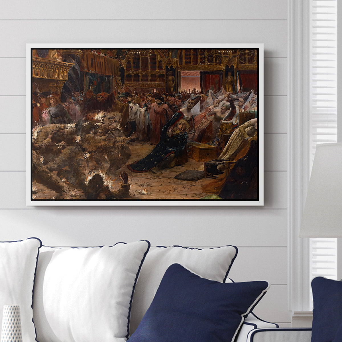 Ball of the Burning Men, 1889 - Floater Framed Canvas Print