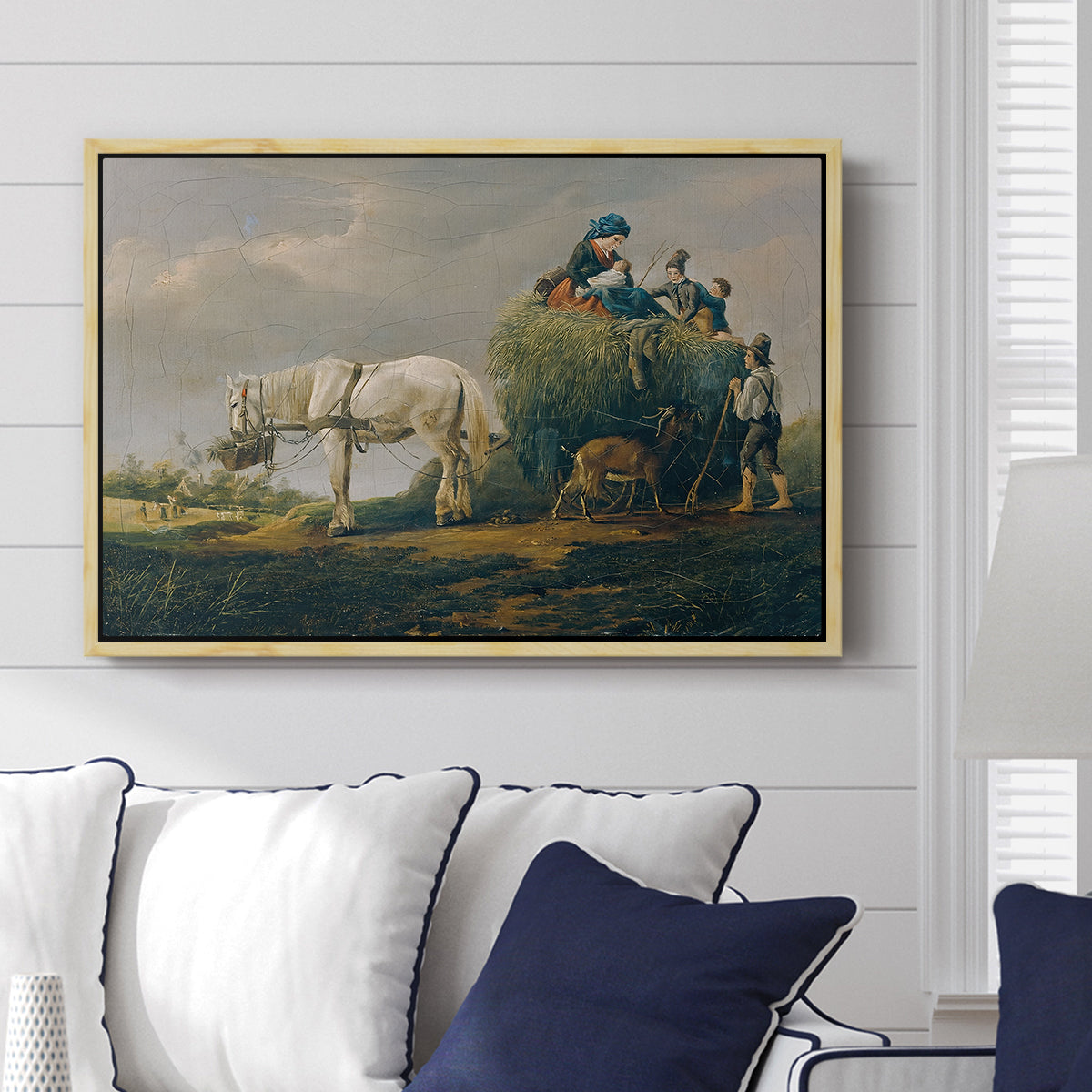 The Hay Wagon (Der Heuwagen), 1824 - Floater Framed Canvas Print