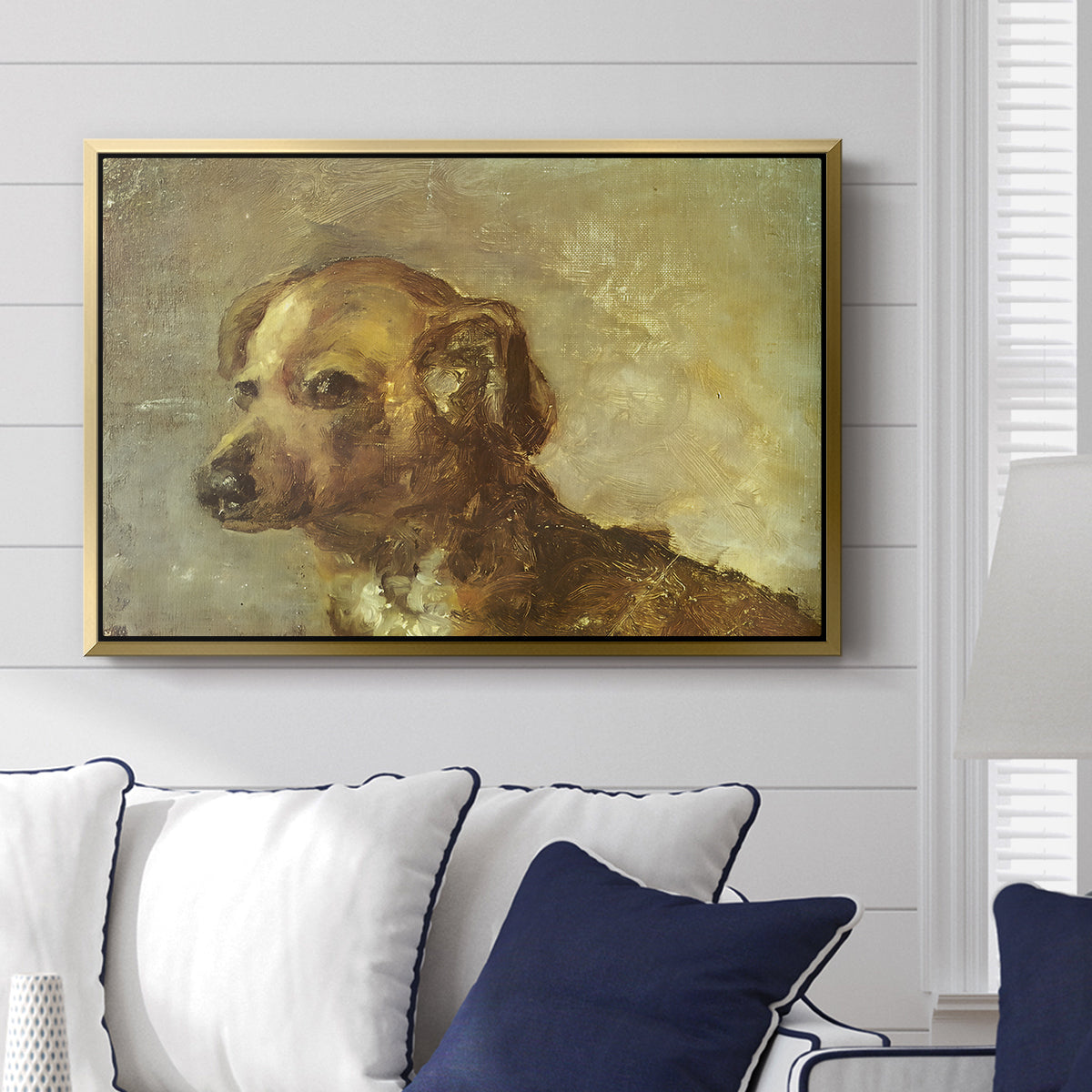 Cliper, the Artist's Dog, 1895 - Floater Framed Canvas Print