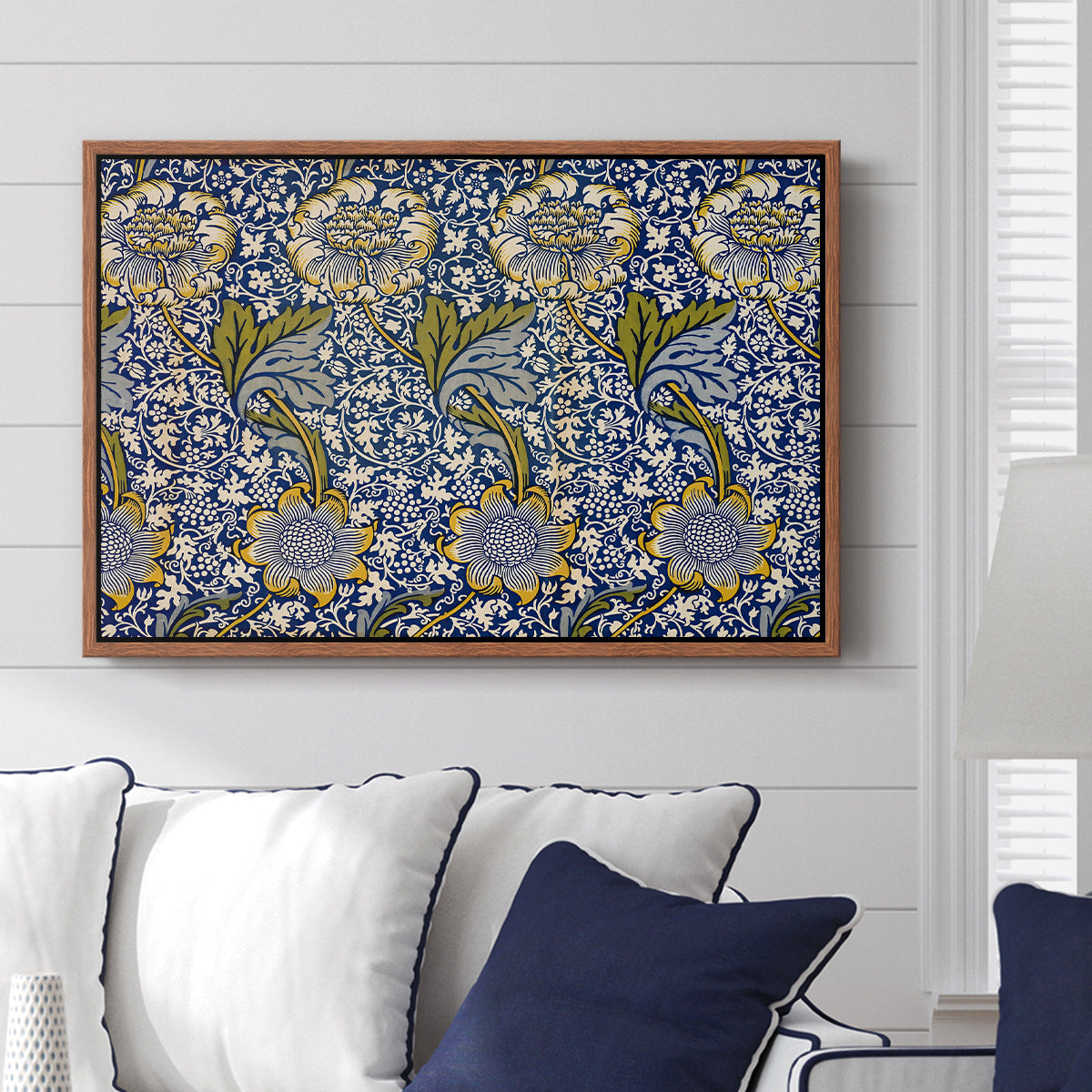 Kennet - Indigo/Gold, 1883 - Floater Framed Canvas Print