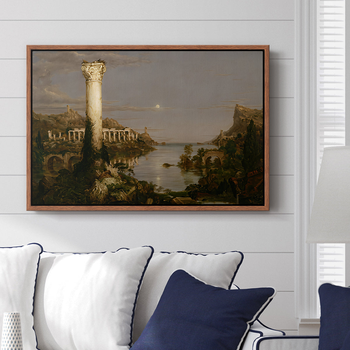 The Course of Empire: Desolation, 1836 - Floater Framed Canvas Print