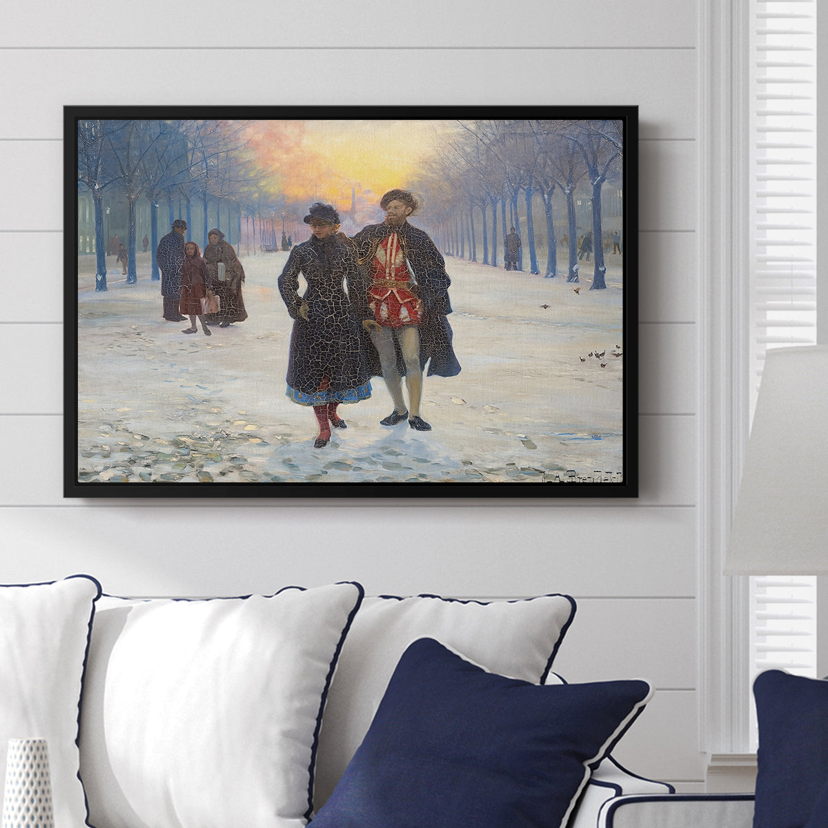 Morning after the Carnival, 1884 - Floater Framed Canvas Print