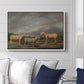 Ryelands Sheep, the King's Ram, the King's Ewe and Lord Somerville's Wether, c. 1801-1807 - Floater Framed Canvas Print