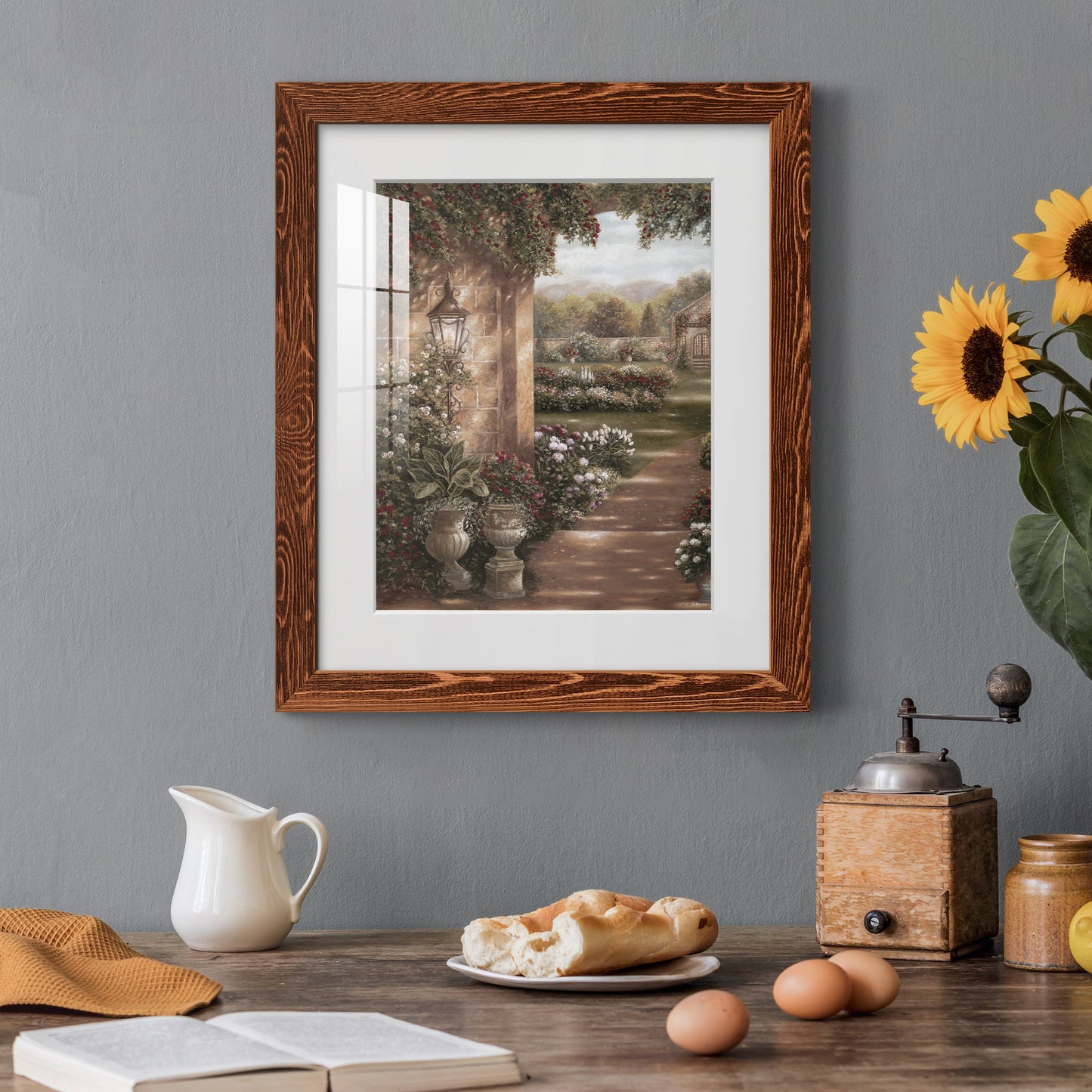 Evening in the Conservatory - Premium Framed Print - Distressed Barnwood Frame - Ready to Hang