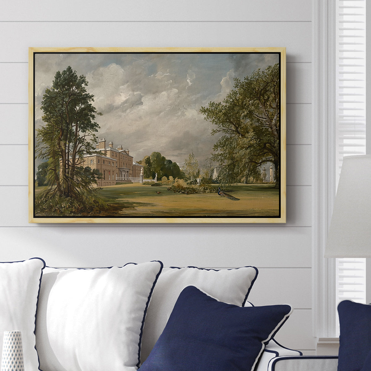 Malvern Hall, 1821 - Floater Framed Canvas Print