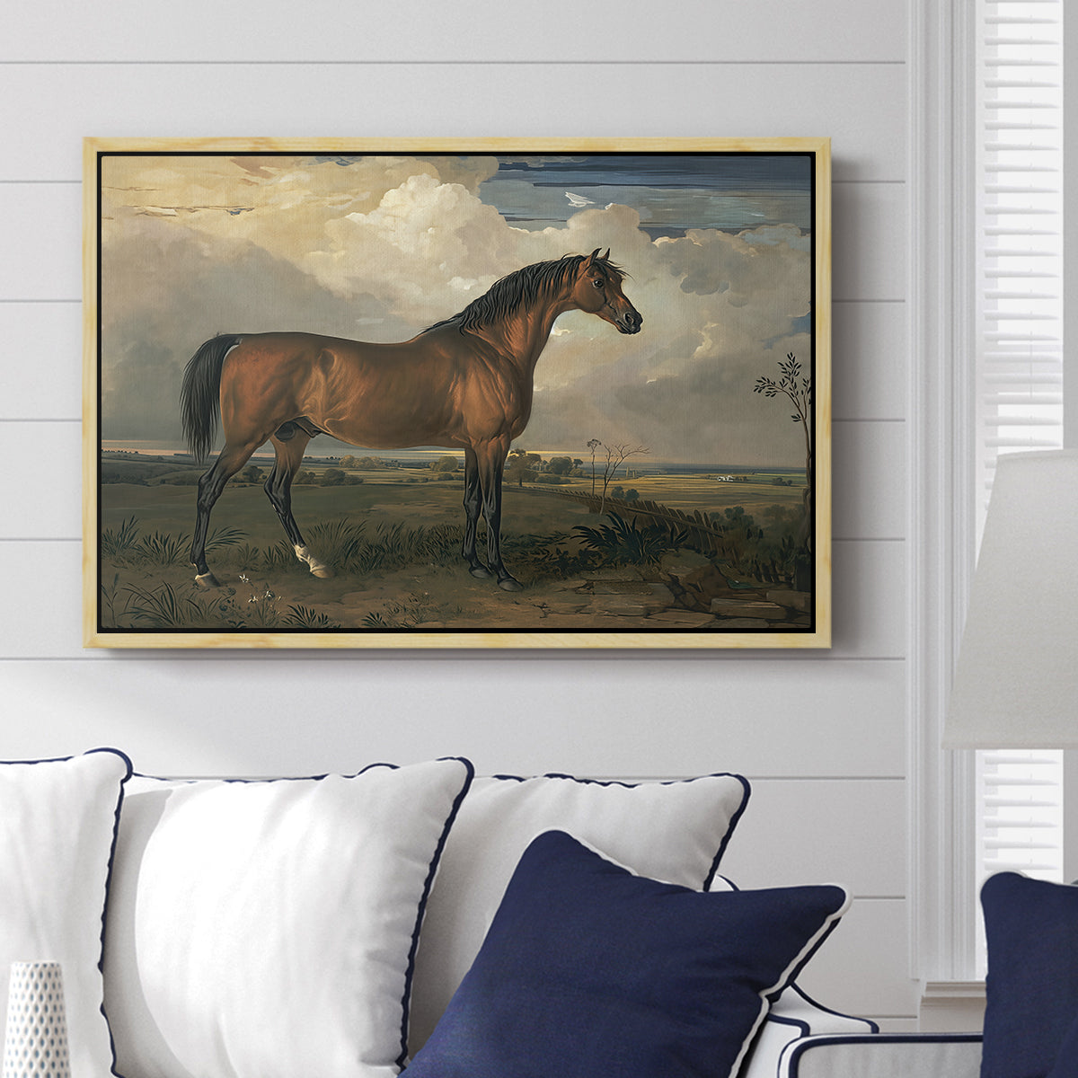 Eagle, A Celebrated Stallion, 1809 - Floater Framed Canvas Print