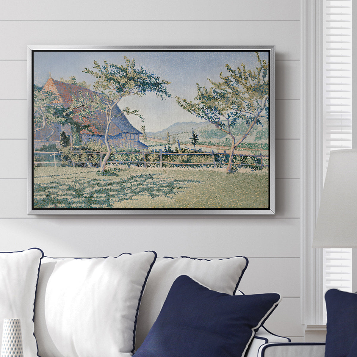 Comblat-le-Château, the Meadow, Opus 161, 1887 - Floater Framed Canvas Print