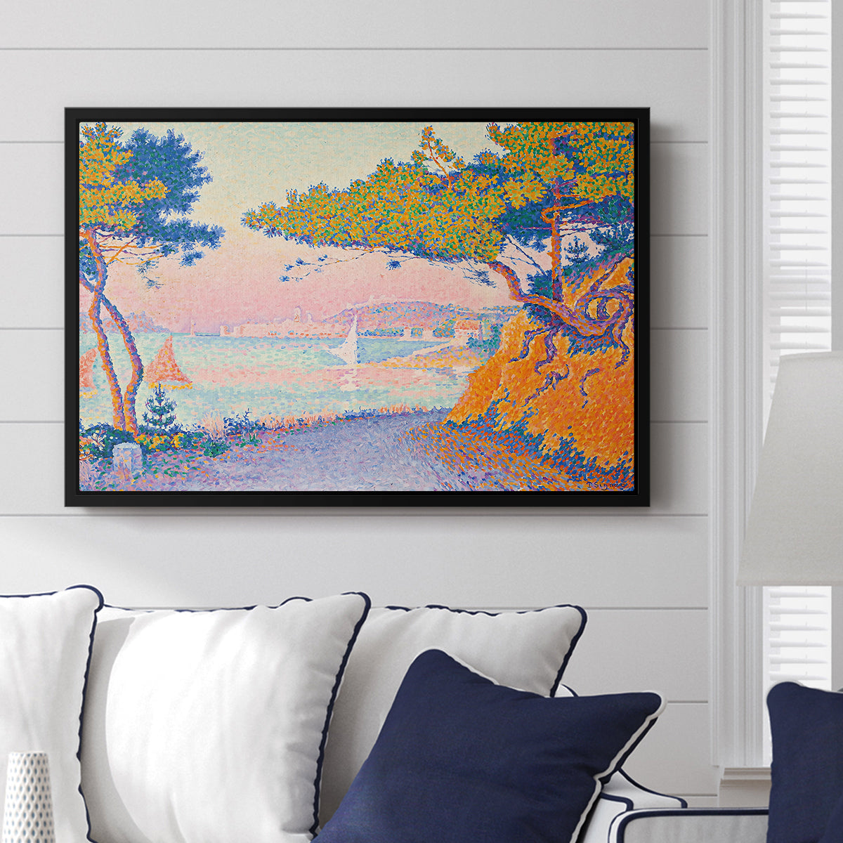 Golfe Juan, 1896 - Floater Framed Canvas Print