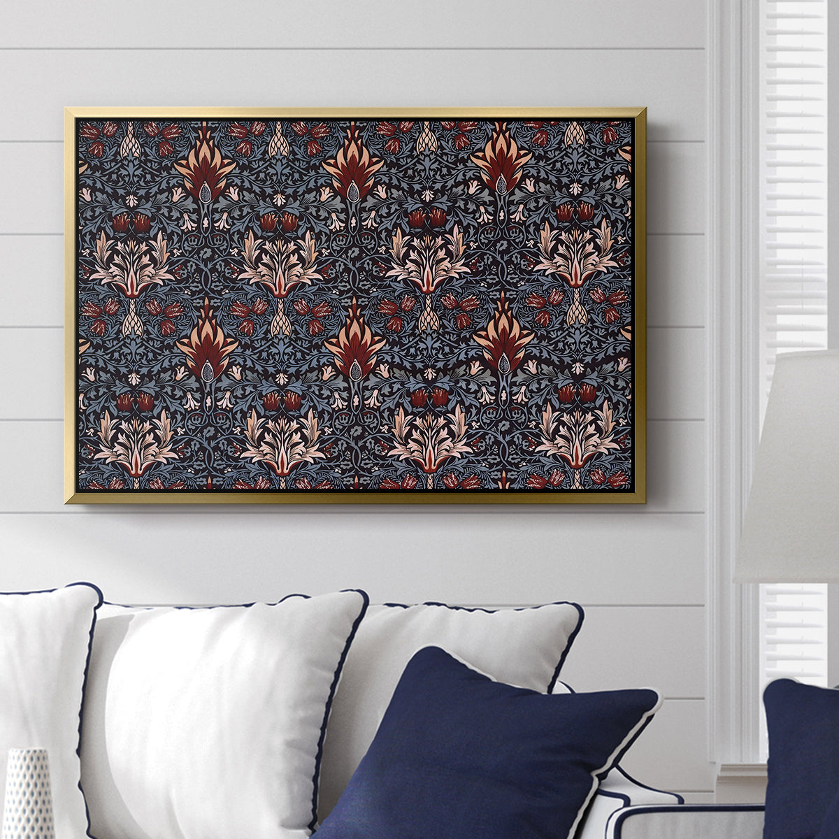 Snakeshead (Printed Textile), c. 1876 - Floater Framed Canvas Print