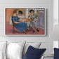 Domino Players, 1921 - Floater Framed Canvas Print