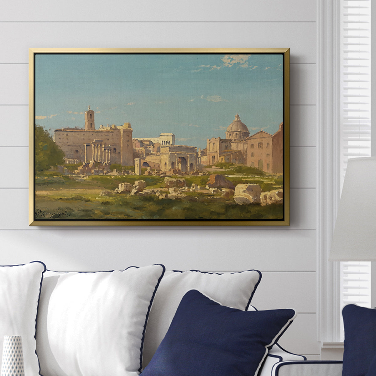 The Roman Forum, c. 1860 - Floater Framed Canvas Print