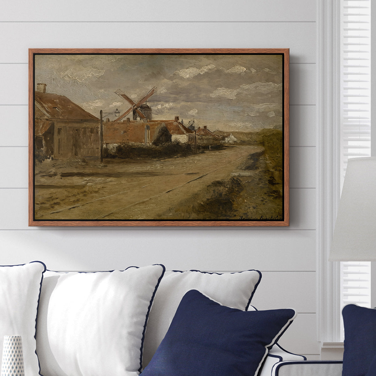 The Mill at Kiel, c. 1885-1888 - Floater Framed Canvas Print