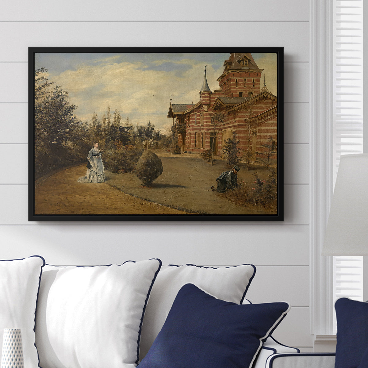 The Country House of Gustave Coûteaux, 1871 - Floater Framed Canvas Print