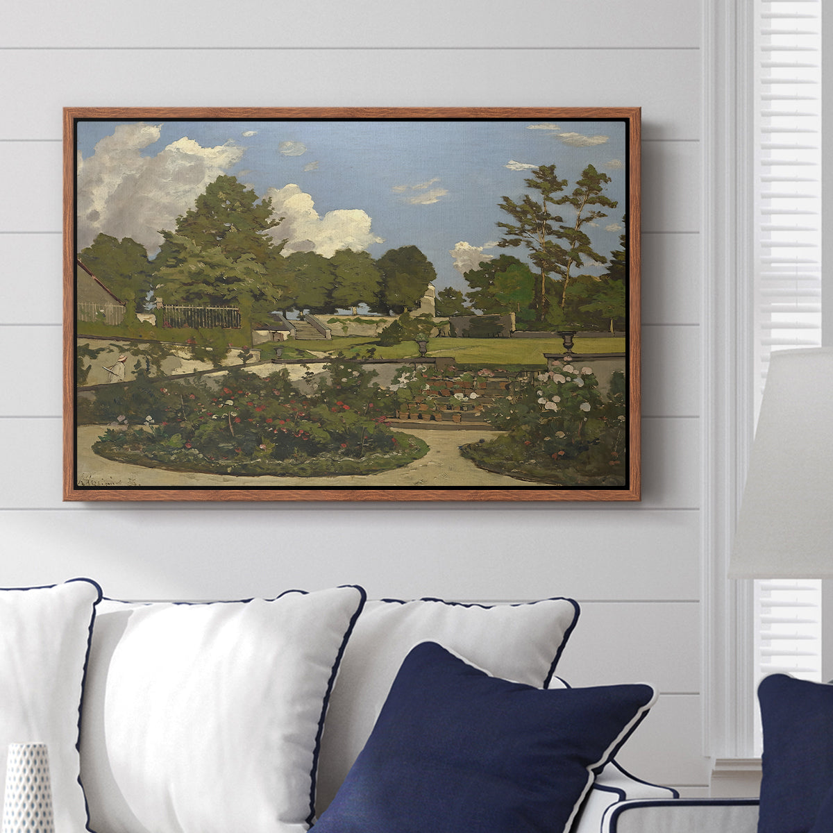 The Painter's Garden at Saint-Privé, 1886 - Floater Framed Canvas Print
